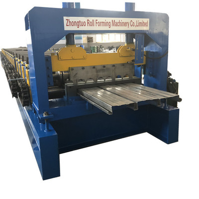 ความเร็วสูง Dovetail Shape Floor Steel Decking Roll การสร้างเครื่องจักร
