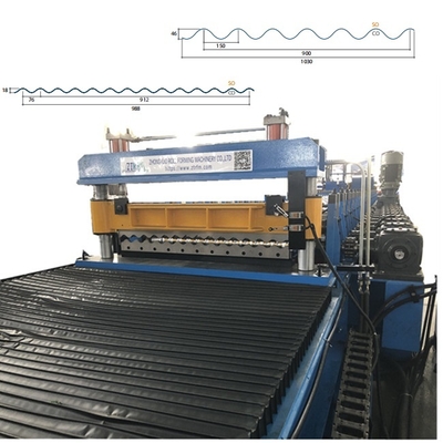 เครื่องขึ้นรูปแผ่นหลังคาลูกฟูกโลหะ